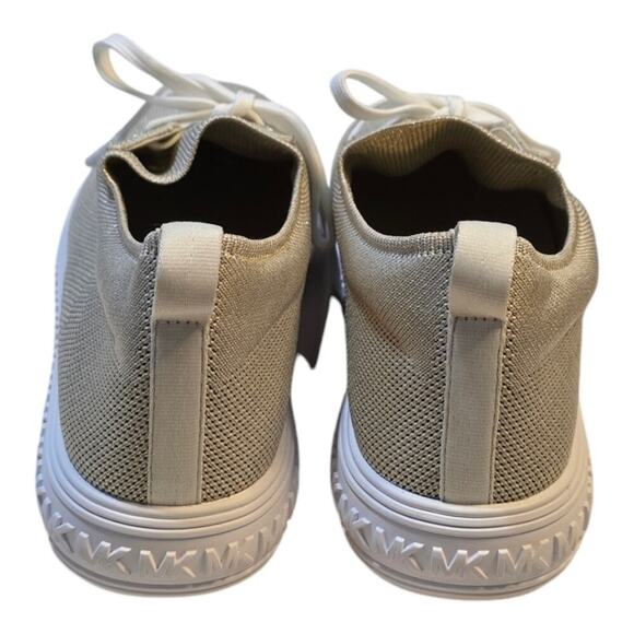 Micheal Kors Grove Metallic Knit Sneaker Pale Gold New‎ Women's Size 10 - Picture 7 of 14